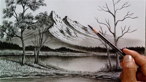 how to draw nature scenery|hard scenery drawing.